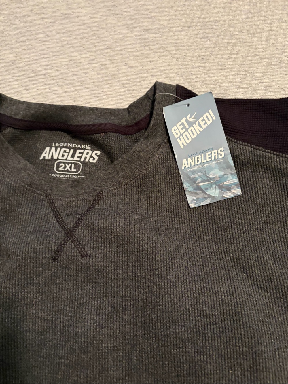 Legendary Whitetails Anglers Dark Gray Crewneck Sweater